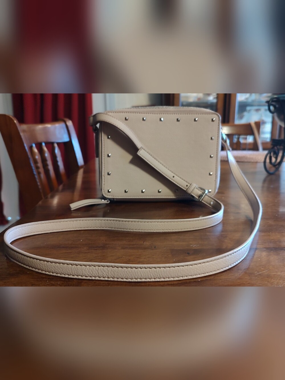 Nine West Studded Cream Crossbody Bag - Women